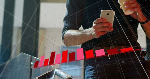 Businessman Analyzing Data While Drinking Coffee