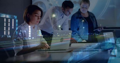 Dynamic team collaboration in modern business office