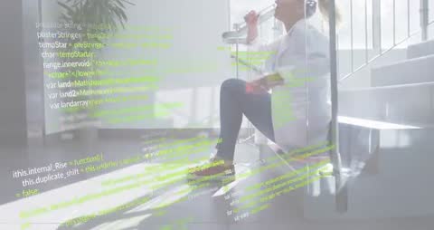 Modern Professional Unwinding in Futuristic Digital Context