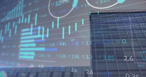 Financial Data Visualization Over Dynamic Cityscape - Download Free Stock Images Pikwizard.com