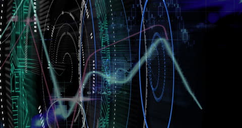 Futuristic Data Processing Graphic Interface