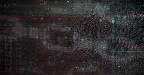 Cybersecurity Binary Code Over Digital Circuit Board and Female Eye - Download Free Stock Images Pikwizard.com