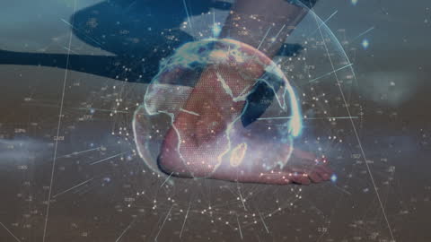 Running on Beach with Digital Global Network Overlay