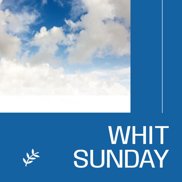 Whit Sunday Celebration with Calm Blue Sky and Clouds - Download Free Stock Templates Pikwizard.com