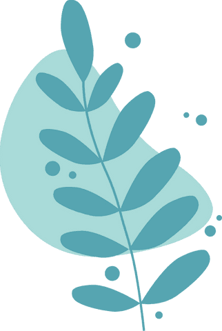 stylized leafy branch with abstract teal shape transparent beauty - Download Free Stock Videos Pikwizard.com