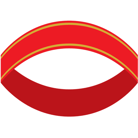 Elegant Red Band Label with Gold Stripe on Transparent Background - Download Free Stock Videos Pikwizard.com