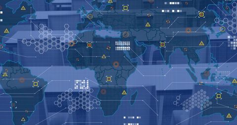 Futuristic Global Data Analytics and Network Visualization - Download Free Stock Images Pikwizard.com