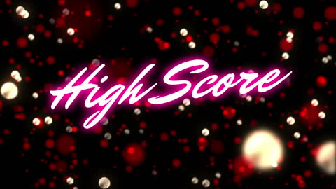 Retro High Score Animation with Festive Lights