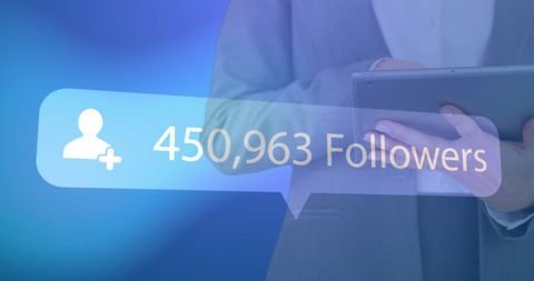 Growing Followers Counting on Social Media Interface - Download Free Stock Images Pikwizard.com