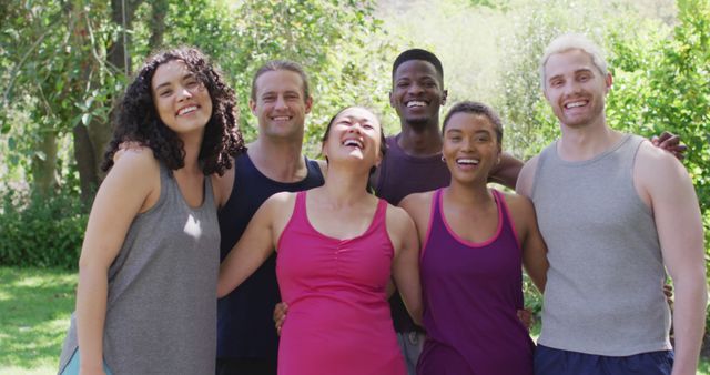 Diverse Group of Friends Laughing and Hugging Outdoors - Download Free Stock Images Pikwizard.com