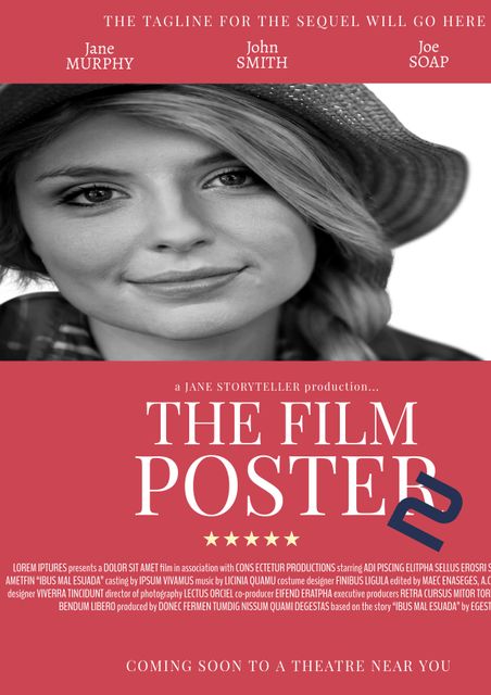 Poster highlighting the close-up image of a female lead used for promoting a film. Ideal for marketing materials, advertisements, and press releases. Emphasize use in social media, websites announcing upcoming movies, and as a visual element in cinematic events.