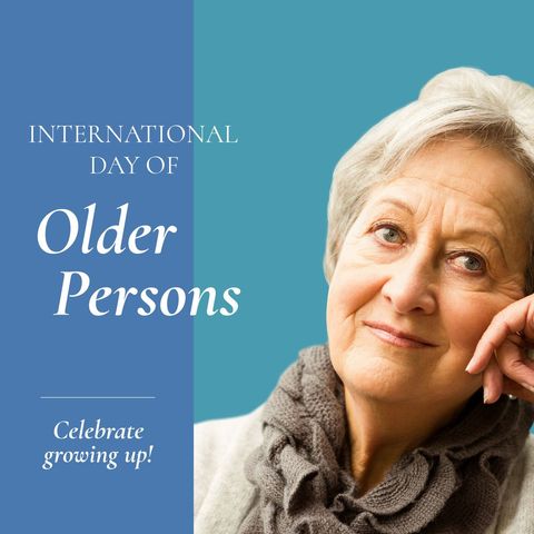 International day of older persons awareness with senior woman