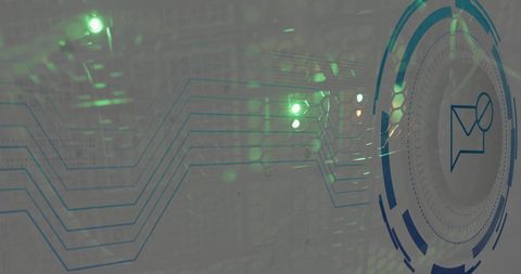 Futuristic Email and Data Processing Interface - Download Free Stock Images Pikwizard.com