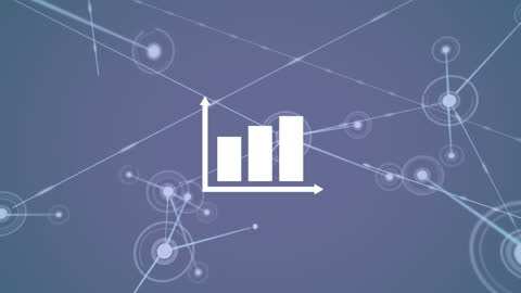 Digital Network Diagram Growth Chart Visualization