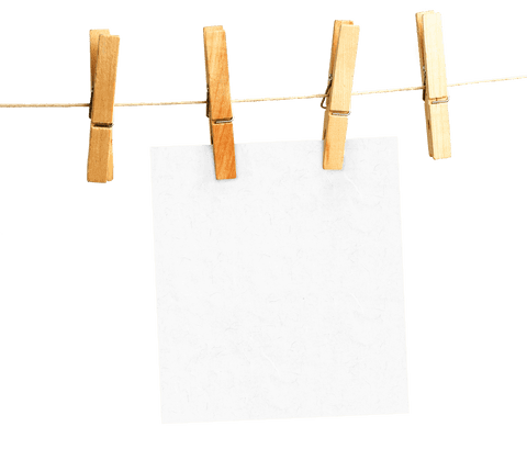 Blank Paper Sheet Hanging with Clothespins on Transparent Background - Download Free Stock Videos Pikwizard.com