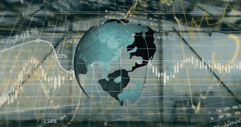 Global Financial Data and Analytics with Planet Graphic - Download Free Stock Images Pikwizard.com