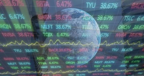 Global Finance Concept with Earth and Stock Market Data - Download Free Stock Images Pikwizard.com