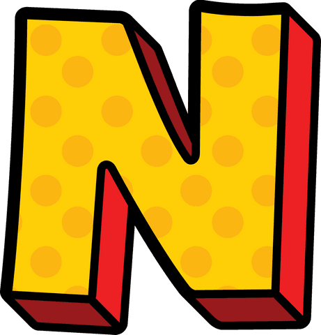 Bold 3D Letter N with Polka Dots on Transparent Background - Download Free Stock Videos Pikwizard.com