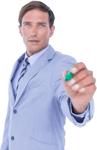 confident businessman drawing with transparent marker - Download Free Stock Videos Pikwizard.com