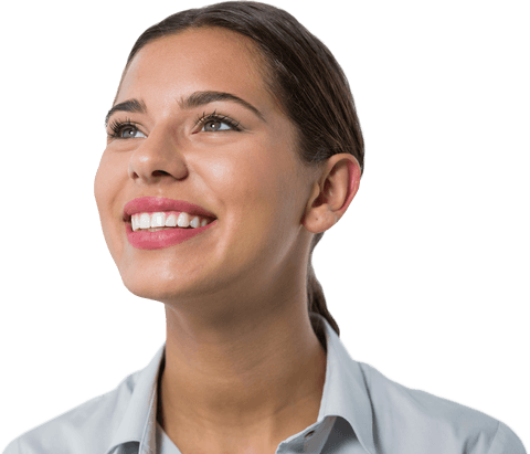 Confident Businesswoman Smiling with Positive Outlook Transparent Background