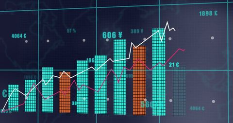 Dynamic Financial Data Display with Global Indicators - Download Free Stock Images Pikwizard.com