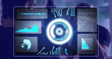 futuristic interface with data analytics and connectivity elements - Download Free Stock Images Pikwizard.com