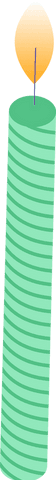 transparent striped green candle with orange flame vector art - Download Free Stock Videos Pikwizard.com