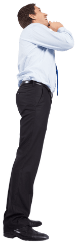 cheerful businessman looking up on transparent background - Download Free Stock Videos Pikwizard.com