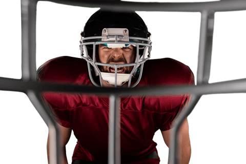 angry caucasian male football player against transparent background - Download Free Stock Videos Pikwizard.com