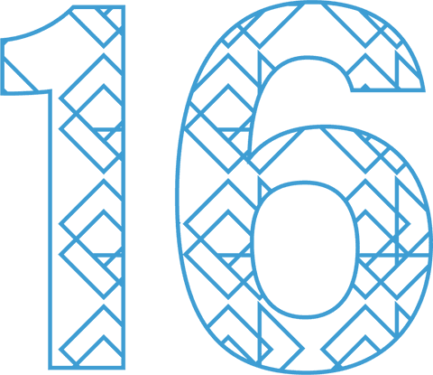 Transparent Blue Number 16 for Birthday Celebrations - Download Free Stock Videos Pikwizard.com