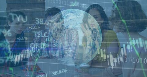 Global Business Analysis and Teamwork with Financial Data - Download Free Stock Images Pikwizard.com
