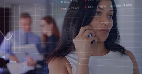 Businesswoman Analyzing Stock Market Data on Smartphone Call - Download Free Stock Images Pikwizard.com