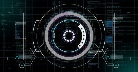Futuristic Digital HUD Interface Display