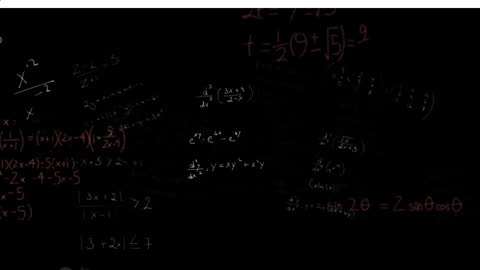 Digital Math Formulas with Futuristic Red Animation