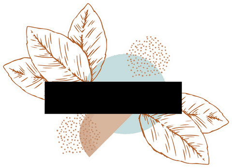 Botanical hand-drawn leaves with transparent background