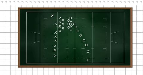 Tactical play chalkboard strategy illustration