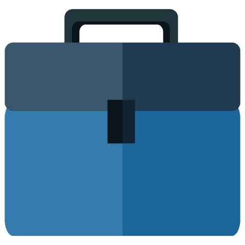 blue briefcase isolated on transparent background for business design - Download Free Stock Videos Pikwizard.com