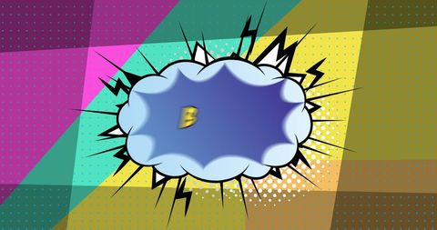 Colorful Comic Speech Bubble Exploding Pop Art Background