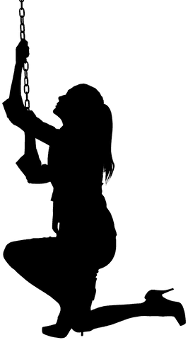 Silhouette of Woman Pulling Chain on Transparent Background - Download Free Stock Videos Pikwizard.com