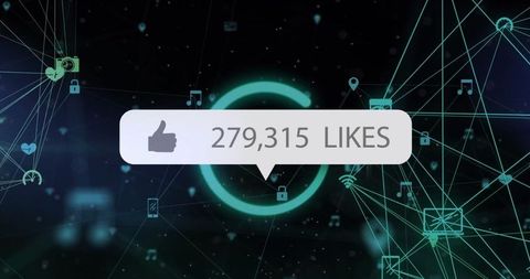 Rising Social Media Likes with Digital Interface Concept - Download Free Stock Images Pikwizard.com
