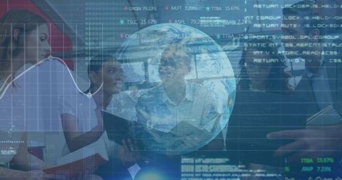 Global Financial Data Processing with Diverse Team Collaboration - Download Free Stock Images Pikwizard.com