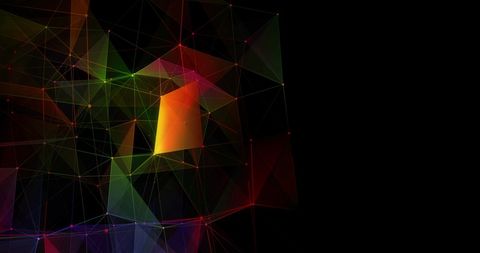colorful geometric sphere on black background - Download Free Stock Images Pikwizard.com
