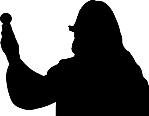 Transparent Silhouette of Woman Athlete Holding Ball
