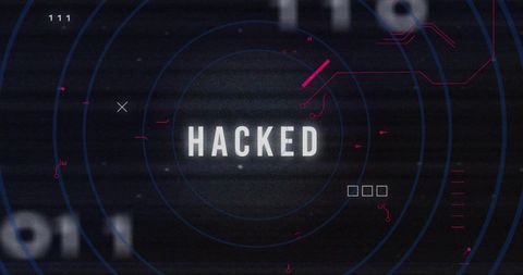 cybersecurity threat alert concept with hacked message - Download Free Stock Images Pikwizard.com