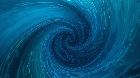 Dynamic Blue Vortex Swirling in Fluid Rhythms