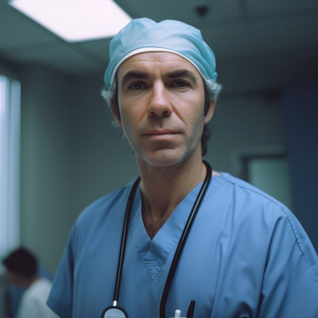 Confident Surgeon Standing in Hospital Room - Download Free Stock Images Pikwizard.com