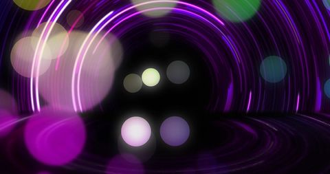 Neon Spots and Blue Spiral Retro Futuristic Background - Download Free Stock Images Pikwizard.com
