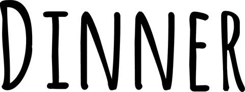 Stylish transparent dinner text for visual projects