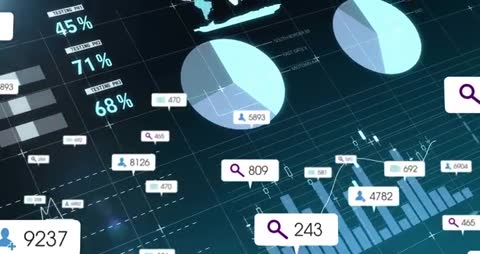 Dynamic Digital Analytics Dashboard with Data Visualization Elements
