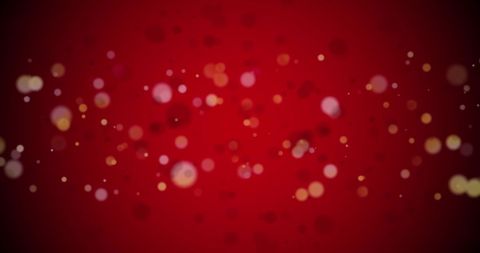 Festive Red Background with Falling Confetti and Merry Christmas Message - Download Free Stock Images Pikwizard.com